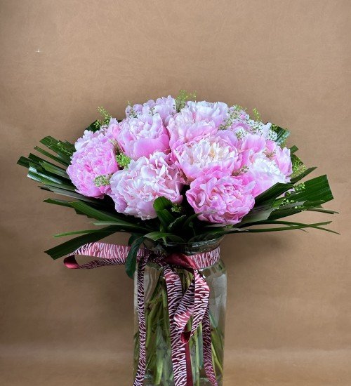 Pink Şakayık Cam Vazo Arajman Pink Şakayık Cam Vazo Arajman