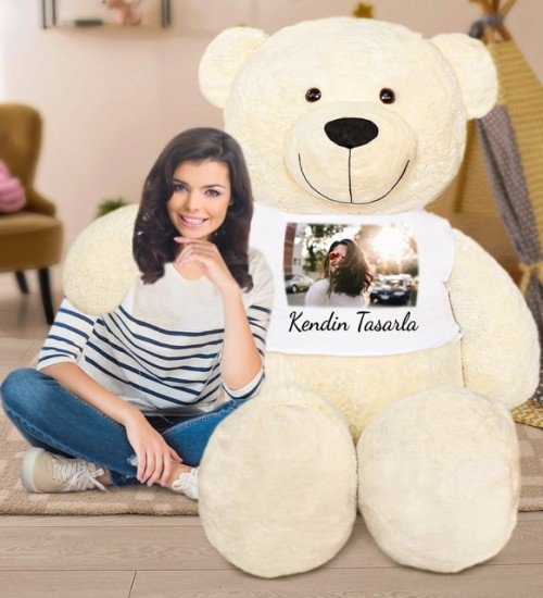 180 cm Kendin Tasarla Tişörtlü Tatlım Peluş Ayıcık (%100 Yerli) 180 cm Kendin Tasarla Tişörtlü Tatlım Peluş Ayıcık (%100 Yerli)