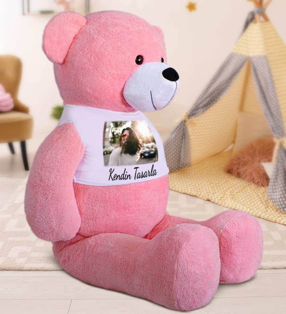 180 cm Kendin Tasarla Tişörtlü Tatlım Peluş Ayıcık (%100 Yerli) 