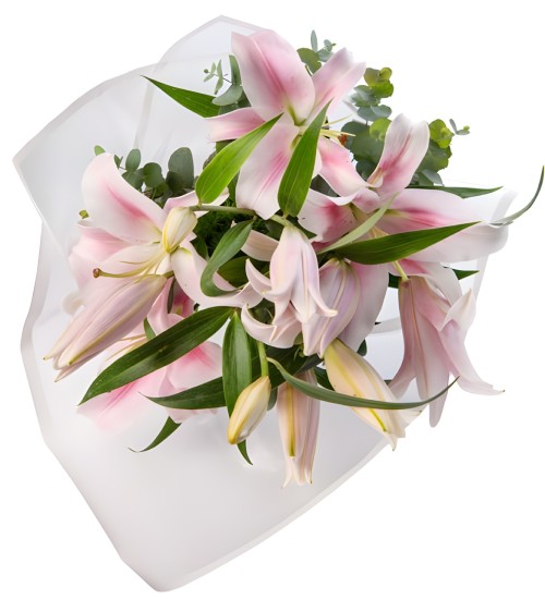 Beyaz Lilyum Çiçek Buketi Beyaz Lilyum Çiçek Buketi